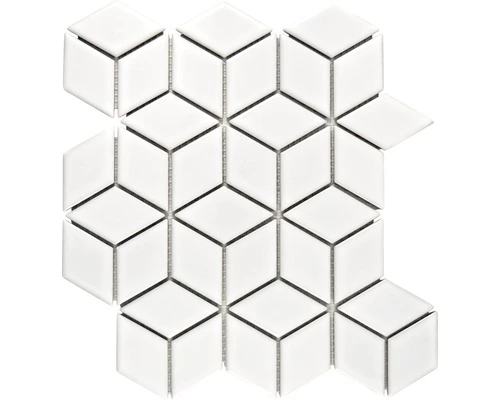 Keramisch Mozaïek POV 02 Uni Wit 26,6x30,5 Cm 3 Keramisch Mozaïek POV 02 Uni Wit 26,6x30,5 Cm