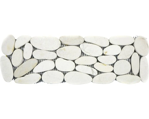 Natuursteen Mozaïek BO IN10KS Kiezel Wit 10x30 Cm 3 Natuursteen Mozaïek BO IN10KS Kiezel Wit 10x30 Cm