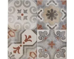 Wand- En Vloertegel Cementino Rosso Matenmix 34x34 Cm