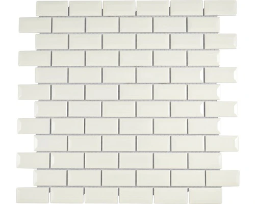 Keramisch Mozaïek Brick Bond Diamond Ivoor 30x30 Cm 3 Keramisch Mozaïek Brick Bond Diamond Ivoor 30x30 Cm