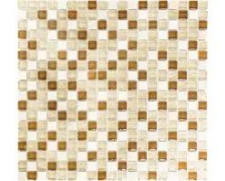 Glasmozaïek Crystal XCM M820 Beige Mix 30,5x32,5 Cm