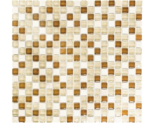 Glasmozaïek Crystal XCM M820 Beige Mix 30,5x32,5 Cm 3 Glasmozaïek Crystal XCM M820 Beige Mix 30,5x32,5 Cm