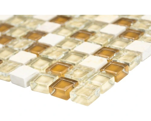 Glasmozaïek Crystal XCM M820 Beige Mix 30,5x32,5 Cm 4 Glasmozaïek Crystal XCM M820 Beige Mix 30,5x32,5 Cm - Afbeelding 2