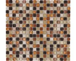 Glasmozaïek Crystal XCM M830 Beige Mix 30,5x32,5 Cm