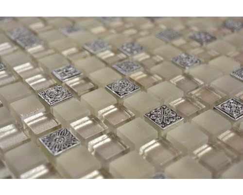 Glasmozaïek Crystal XCM M950 Zilver/bruin 30,5x32,5 Cm 6 Glasmozaïek Crystal XCM M950 Zilver/bruin 30,5x32,5 Cm - Afbeelding 4