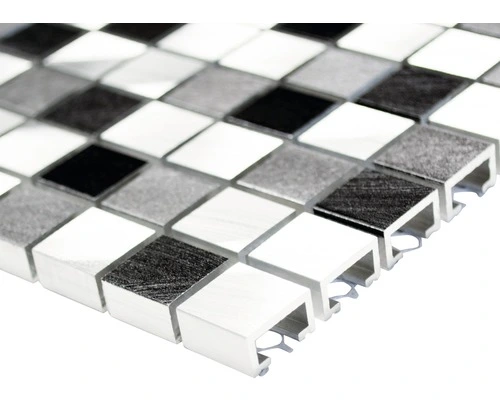 Aluminium Mozaïek XAM A871 Grijs/wit/zwart Mix 32x32 Cm 4 Aluminium Mozaïek XAM A871 Grijs/wit/zwart Mix 32x32 Cm - Afbeelding 2