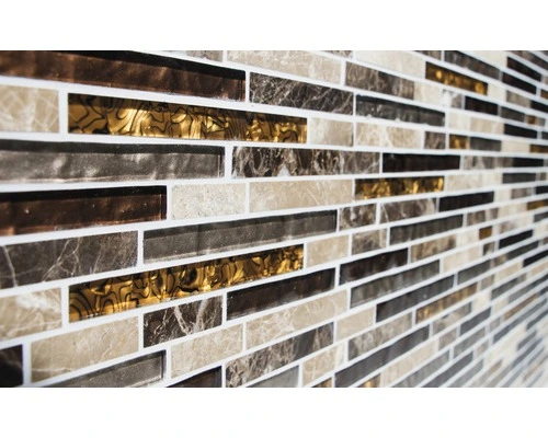 Glasmozaïek Crystal Bruin/goud 30x34 Cm 9 Glasmozaïek Crystal Bruin/goud 30x34 Cm - Afbeelding 7