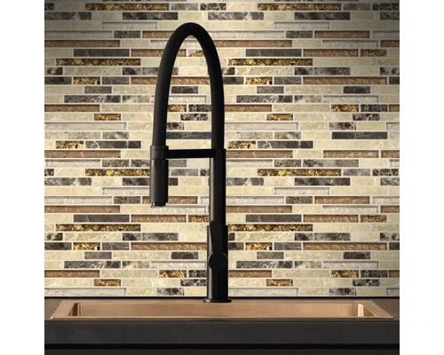 Glasmozaïek Crystal Bruin/goud 30x34 Cm 11 Glasmozaïek Crystal Bruin/goud 30x34 Cm - Afbeelding 9